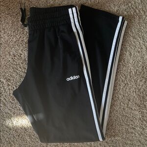 adidas Black Joggers with White 3-Stripes
